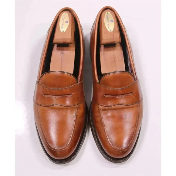 Charles Tyrwhitt Made in England Whiskey Brown Leather Penny Loafers US 10 main image 6
